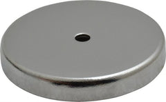 Mag-Mate - 2.03" Diam, 5/16" Cup Height, 5/16" Overall Height, 47.5 Lb Average Pull Force, 47.5 Lb Max Pull Force, Neodymium Rare Earth Cup Magnet - Through Hole Style, 3/16" Cup ID, 7/16" Magnet ID, Galvanized - Exact Tooling