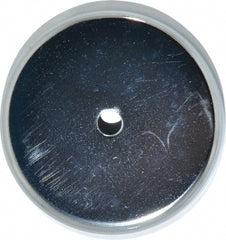 Mag-Mate - 41 Lb Max Pull Force, 3/8" Overall Height, 2.63" Diam, Ceramic Cup Magnet - Through Hole Style, Chrome Plated - Exact Tooling