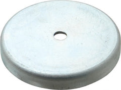Mag-Mate - 2.63" Diam, 3/8" Cup Height, 3/8" Overall Height, 100 Lb Average Pull Force, 100 Lb Max Pull Force, Neodymium Rare Earth Cup Magnet - Through Hole Style, 9/32" Cup ID, 5/8" Magnet ID, Galvanized - Exact Tooling