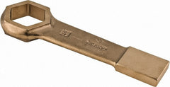 Ampco - 2-3/8" 6 Point Striking Box Wrench - Single End, 12-1/4" OAL, Aluminum Bronze - Exact Tooling