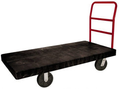 Rubbermaid - 2,500 Lb Capacity Structural Foam/Steel Platform Truck - Structural Foam Deck, 30" OAW, Polyolefin Casters - Exact Tooling