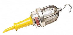 Woodhead Electrical - 120 VAC, 75 Watt, Electric, Incandescent Portable Handheld Work Light - 10 & 25' Cord, 1 Head, 750 Lumens, Aluminum, 127mm Wide x 419.1mm High - Exact Tooling