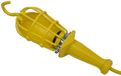 Woodhead Electrical - 240 Volt, 100 Watt, Electric, Incandescent Portable Handheld Work Light - 50' Cord, 1 Head, 1,000 Lumens, Zinc-Plated Steel, 101.6mm Wide x 374.65mm High - Exact Tooling