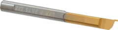 Carmex - 0.03" Groove Width, 0.24" Min Hole Diam, 7/8" Max Hole Depth, Face Grooving Tool - 0.05" Projection, 2" OAL, Solid Carbide, TiN Finish - Exact Tooling
