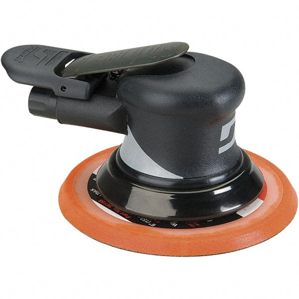 Dynabrade - 12,000 OPM, 18 CFM Air Consumption, Palm Air Orbital Sander - Round Pad, 1/4 NPT Inlet - Exact Tooling