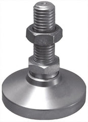 Gibraltar - 5/8-11 Bolt Thread, Studded Pivotal Stud Mount Leveling Pad & Mount - 6,000 Max Lb Capacity, 2-1/2" Base Diam - Exact Tooling