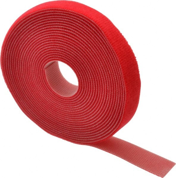 SpeedTech - 15' Long Red Nylon & Polyethylene Hook & Loop Strap - 50 Lb Tensile Strength - Exact Tooling
