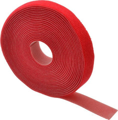 SpeedTech - 15' Long Red Nylon & Polyethylene Hook & Loop Strap - 50 Lb Tensile Strength - Exact Tooling
