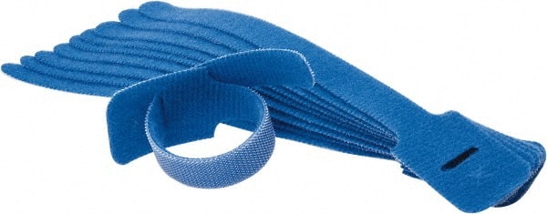 SpeedTech - 8" Long Blue Nylon & Polyethylene Hook & Loop Strap - 40 Lb Tensile Strength - Exact Tooling