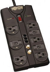 Tripp-Lite - 8 Outlets, 120 VAC15 Amps, 8' Cord, Power Outlet Strip - Floor, Keyhole Mount, 5-15 NEMA Configuration, 1.51" Strip - Exact Tooling