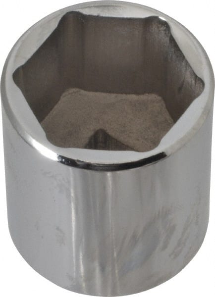 Proto - 1/2" Drive, Standard Hand Socket - 6 Points, 1-3/4" OAL, Alloy Steel, Chrome Finish - Exact Tooling