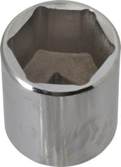 Proto - 1/2" Drive, Standard Hand Socket - 6 Points, 1-3/4" OAL, Alloy Steel, Chrome Finish - Exact Tooling