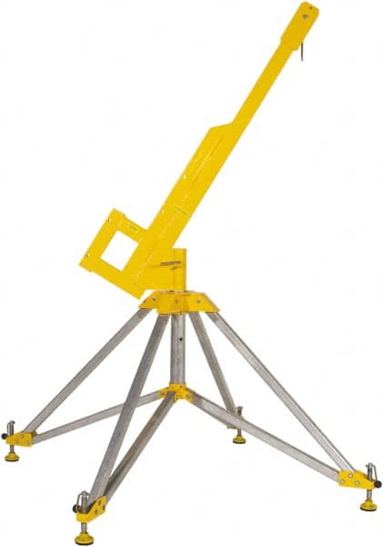 Gemtor - Confined Space Entry & Retrieval Bases & Booms Type: Portable Quadpod w/Rotating Boom Maximum Height (Inch): 90 - Exact Tooling
