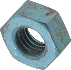 Value Collection - M10x1.50 Metric Coarse Steel Right Hand Hex Nut - 17mm Across Flats, 8mm High, Metric Blue Finish - Exact Tooling