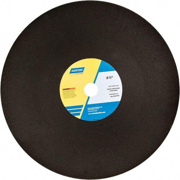 Norton - 24" Aluminum Oxide Cutoff Wheel - 7/32" Thick, 1-3/4" Arbor - Exact Tooling