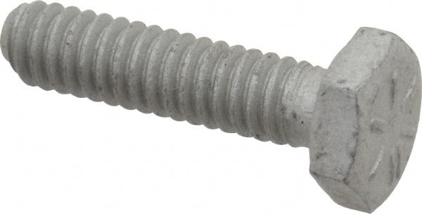 Armor Coat - 1/4-20 UNC, 1" Length Under Head Hex Head Cap Screw - Fully Threaded, Grade 8 Steel, 7/16" Hex - Exact Tooling