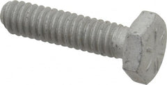Armor Coat - 1/4-20 UNC, 1" Length Under Head Hex Head Cap Screw - Fully Threaded, Grade 8 Steel, 7/16" Hex - Exact Tooling