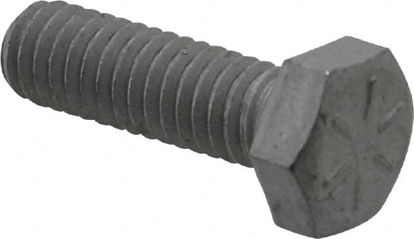 Armor Coat - 5/16-18 UNC, 1" Length Under Head Hex Head Cap Screw - Fully Threaded, Grade 8 Steel, 1/2" Hex - Exact Tooling