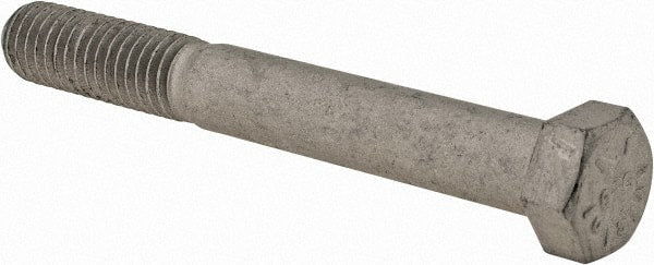 Armor Coat - 7/16-14 UNC, 3-1/2" Length Under Head Hex Head Cap Screw - Partially Threaded, Grade 8 Steel, 5/8" Hex - Exact Tooling