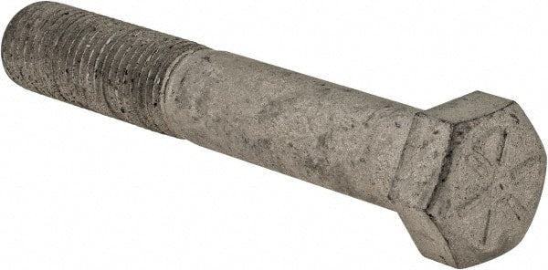 Armor Coat - 7/16-20 UNF, 2-3/4" Length Under Head Hex Head Cap Screw - Partially Threaded, Grade 8 Steel, 5/8" Hex - Exact Tooling