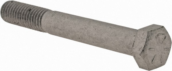 Armor Coat - 1/2-13 UNC, 4" Length Under Head Hex Head Cap Screw - Partially Threaded, Grade 8 Steel, 3/4" Hex - Exact Tooling