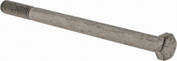 Armor Coat - 1/2-13 UNC, 7" Length Under Head Hex Head Cap Screw - Partially Threaded, Grade 8 Steel, 3/4" Hex - Exact Tooling