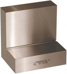 Suburban Tool - 4" Wide x 4" Deep x 3" High Steel Precision-Ground Angle Plate - Standard Plate, Flat Surface, Open End, 1-1/8" Thick, Single Plate - Exact Tooling