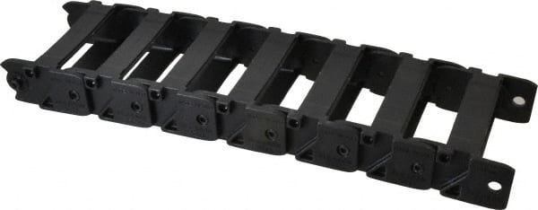 Hubbell Workplace - 1 Ft. Long, Nylon, Fixed Open Cable and Hose Carrier - 3.08 Inch Inside Width x 0.98 Inch Inside Height, 3.7 Inch Outside Width x 1.34 Inch Outside Height, 3.7 Inch Bend Radius - Exact Tooling