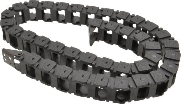 Hubbell Workplace - 3 Ft. Long, Nylon, Fixed Open Cable and Hose Carrier - 1 Inch Inside Width x 3/4 Inch Inside Height, 1.44 Inch Outside Width x 1 Inch Outside Height, 1.91 Inch Bend Radius - Exact Tooling