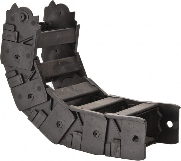 Hubbell Workplace - 1 Ft. Long, Nylon, Flip Top Cable and Hose Carrier - 4-1/4 Inch Inside Width x 1-3/4 Inch Inside Height, 5.36 Inch Outside Width x 2-1/2 Inch Outside Height, 4.78 Inch Bend Radius - Exact Tooling