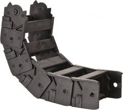 Hubbell Workplace - 1 Ft. Long, Nylon, Flip Top Cable and Hose Carrier - 4-1/4 Inch Inside Width x 1-3/4 Inch Inside Height, 5.36 Inch Outside Width x 2-1/2 Inch Outside Height, 4.78 Inch Bend Radius - Exact Tooling