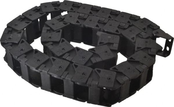 Hubbell Workplace - 3 Ft. Long, Nylon, Flip Top Cable and Hose Carrier - 1-1/2 Inch Inside Width x 1 Inch Inside Height, 2.12 Inch Outside Width x 1.62 Inch Outside Height, 1.91 Inch Bend Radius - Exact Tooling