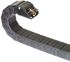 Hubbell Workplace - 1 Ft. Long, Nylon, Enclosed Cable and Hose Carrier - 4-1/2 Inch Inside Width x 2 Inch Inside Height, 5.55 Inch Outside Width x 2-3/4 Inch Outside Height, 5.88 Inch Bend Radius - Exact Tooling