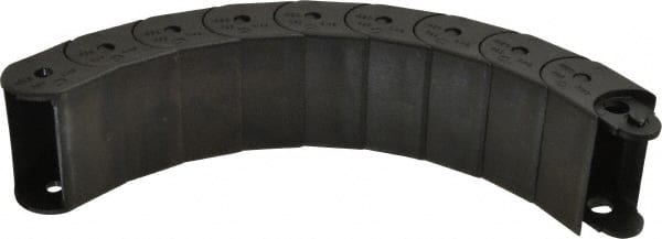 Hubbell Workplace - 1 Ft. Long, Nylon, Enclosed Cable and Hose Carrier - 2 Inch Inside Width x 1 Inch Inside Height, 2.76 Inch Outside Width x 1-1/2 Inch Outside Height, 5.88 Inch Bend Radius - Exact Tooling