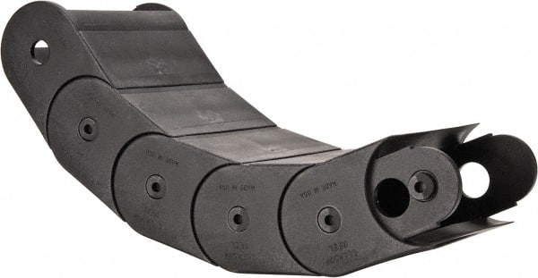 Hubbell Workplace - 1 Ft. Long, Nylon, Enclosed Cable and Hose Carrier - 4-1/2 Inch Inside Width x 2 Inch Inside Height, 5.55 Inch Outside Width x 2-3/4 Inch Outside Height, 8.38 Inch Bend Radius - Exact Tooling