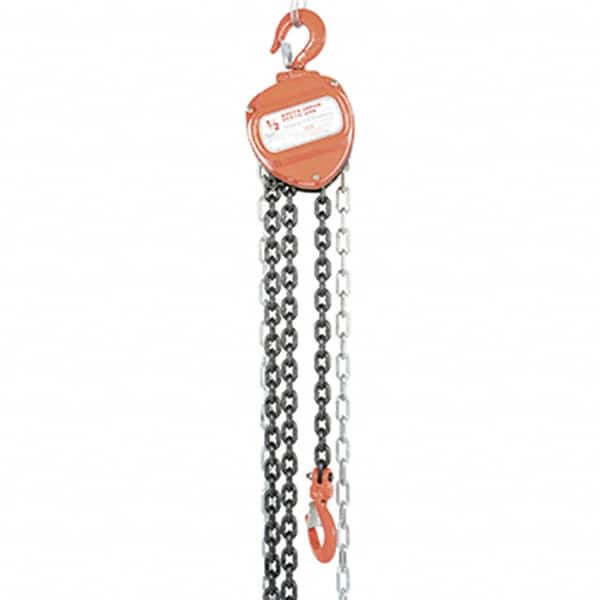 Vestil - 1,000 Lb Lifting Capacity, 10' Lift Height, Hand Hoist - Made from Chain - Exact Tooling