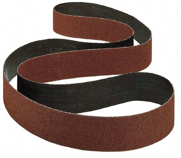 3M - 3/4" Wide x 80" OAL, Aluminum Oxide Abrasive Belt - Aluminum Oxide, Medium, Nonwoven, Series SC-BL - Exact Tooling