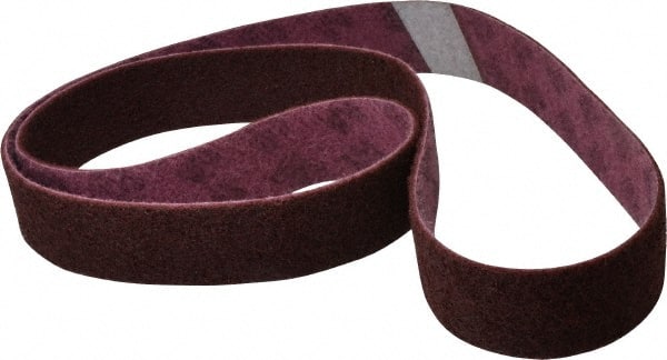 3M - 2" Wide x 72" OAL, Aluminum Oxide Abrasive Belt - Aluminum Oxide, Medium, Nonwoven, Series SC-BL - Exact Tooling