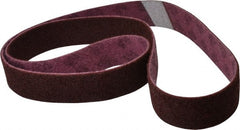 3M - 2" Wide x 72" OAL, Aluminum Oxide Abrasive Belt - Aluminum Oxide, Medium, Nonwoven, Series SC-BL - Exact Tooling
