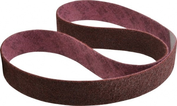 3M - 2" Wide x 60" OAL, Aluminum Oxide Abrasive Belt - Aluminum Oxide, Medium, Nonwoven, Series SC-BL - Exact Tooling