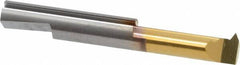 Kennametal - 0.032" Cutting Depth, 20 to 48 TPI, 0.16" Diam, Solid Carbide, Single Point Threading Tool - TiN/TiCN/TiN Finish, 5/32" Shank Diam, 1/2" Projection from Edge - Exact Tooling