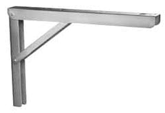 Knape & Vogt - 750 Lb Capacity, Anachrome Steel Coated, Folding L-Bracket - 16" Long, 0.7874" Wide - Exact Tooling