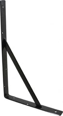 Knape & Vogt - 1,000 Lb Capacity, Black Epoxy Coated, L-Bracket - 16" Long, 10" High - Exact Tooling