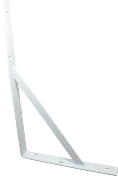 Knape & Vogt - 1,000 Lb Capacity, White Finish, L-Bracket - 16" Long, 10" High - Exact Tooling