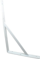 Knape & Vogt - 1,000 Lb Capacity, White Finish, L-Bracket - 16" Long, 10" High - Exact Tooling