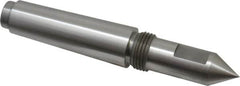 Riten - 3/4" Head Diam, Steel Long Point Solid Dead Center - 3MT Morse Taper, 3/4" Point Diam, 2" Point Length, 2-7/16" OAL - Exact Tooling