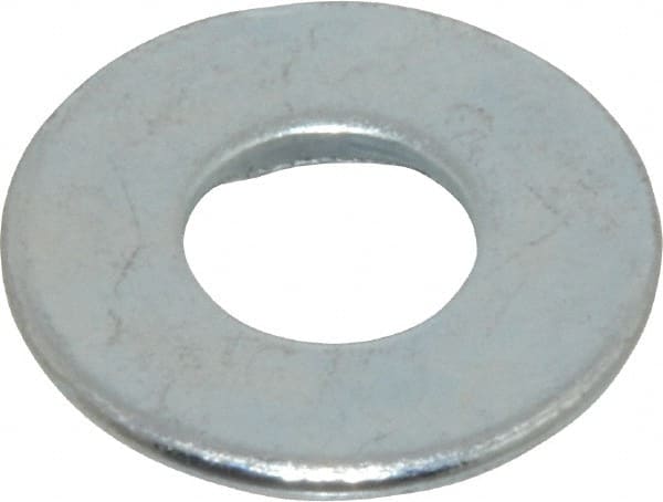 Value Collection - 3/8" Screw, Grade 2 Steel USS Flat Washer - 0.433" ID x 1.03" OD, 0.104" Thick, Zinc-Plated Finish - Exact Tooling
