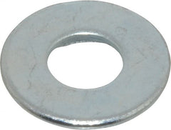 Value Collection - 3/8" Screw, Grade 2 Steel USS Flat Washer - 0.433" ID x 1.03" OD, 0.104" Thick, Zinc-Plated Finish - Exact Tooling