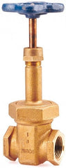NIBCO - 3" Pipe, Class 150, Threaded Bronze Solid Wedge Rising Stem Gate Valve - 300 WOG, 150 WSP, Bolted Bonnet - Exact Tooling