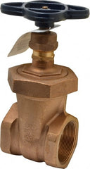 NIBCO - 2" Pipe, Class 150, Threaded Bronze Solid Wedge Stem Gate Valve - 300 WOG, 150 WSP, Union Bonnet - Exact Tooling